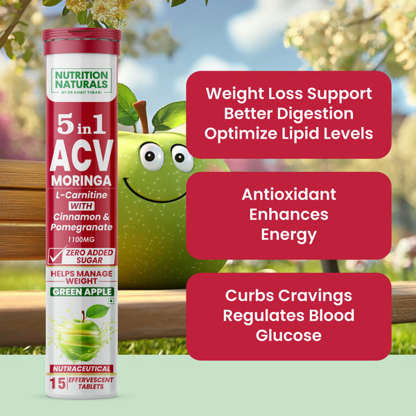 5 in 1 ACV Moringa, with L-Carnitine