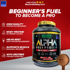 ALPHA WHEY PROTEIN - Whey Protein blend with Digestive Enzymes for Faster Absorption | Improved Strength, Faster Recovery & Muscle Building