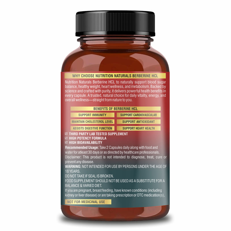 Berberine HCL 1200mg (60 capsules)