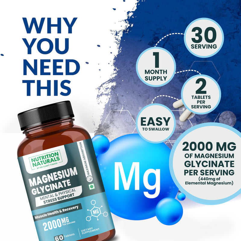 Magnesium Glycinate 2000mg (60 capsules)