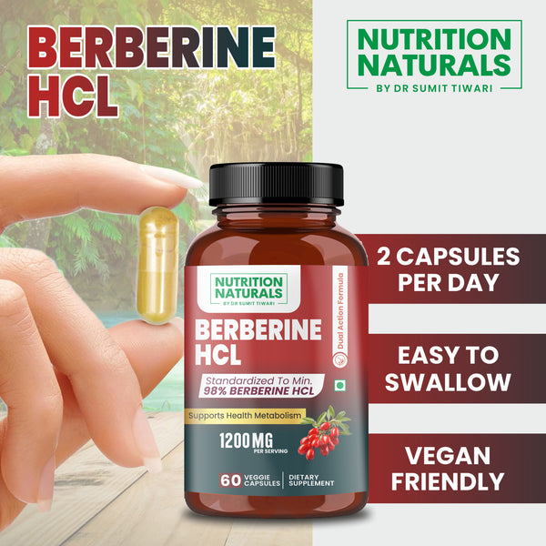 Berberine HCL 1200mg (60 capsules)