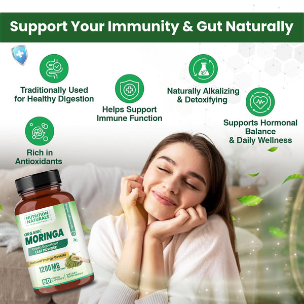Organic Moringa Superfood 1200mg (60 capsules)