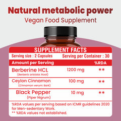Berberine HCL 1200mg (60 capsules)