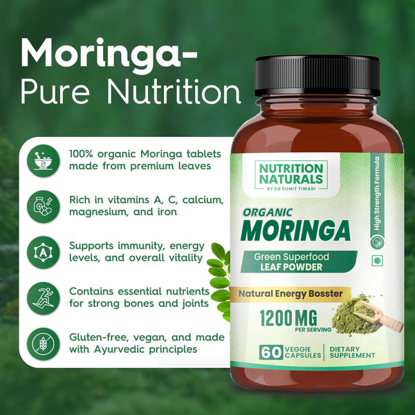Organic Moringa Superfood 1200mg (60 capsules)