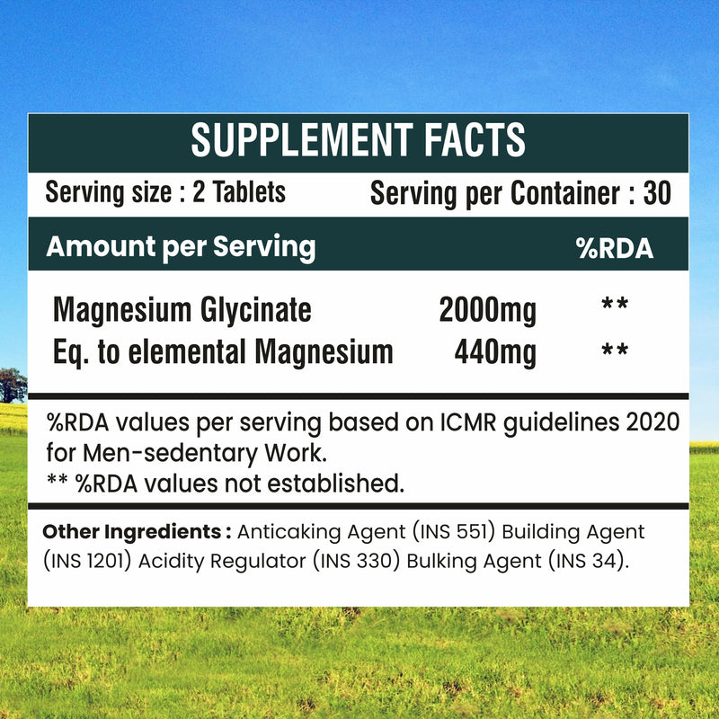 Magnesium Glycinate 2000mg (60 capsules)