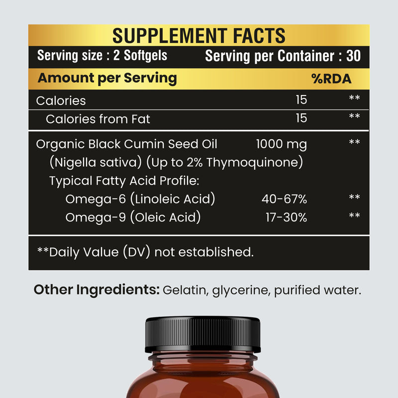 Black Seed Oil 1000mg (60 capsules)