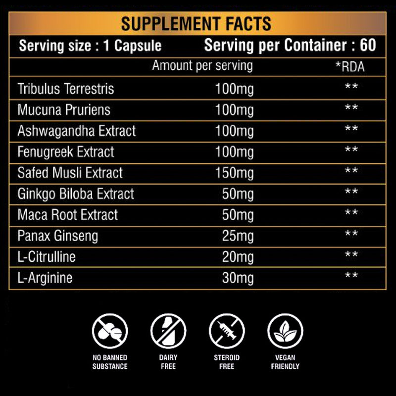 TESTO BOOST - Supports Healthy Testosterone Levels, Performance, Stamina & Energy